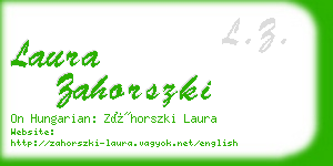 laura zahorszki business card